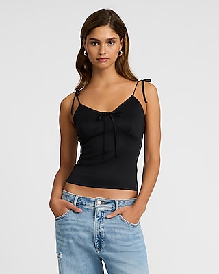 Satin V-neck Downtown Cami | Express