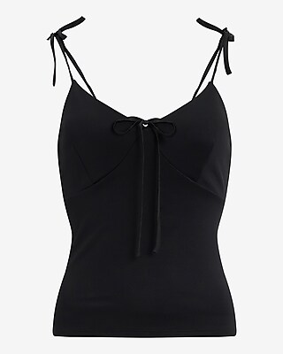 V-Neck Tie Strap Bow Cami