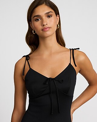 V-Neck Tie Strap Bow Cami