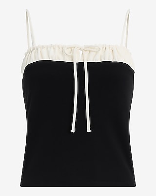 Studio Stretch Crepe Two Tone Bow Cami