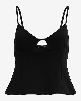 Studio Stretch Crepe V-Neck Cutout Cami - image 4