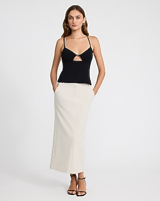 Studio Stretch Crepe V-Neck Cutout Cami - image 3