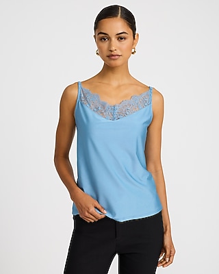 Lace Trim V-Neck Knit Cami