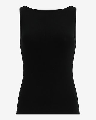 トップス boat neck tanktop Seriously Soft Seamless Cropped Boat-Neck Tank