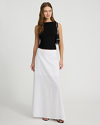 Fitted Ribbed Boat Neck Tank | Express