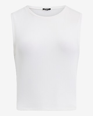 Fitted Ribbed Crew Neck Tank - image 4