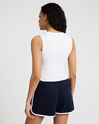 Fitted Ribbed Crew Neck Tank - image 3