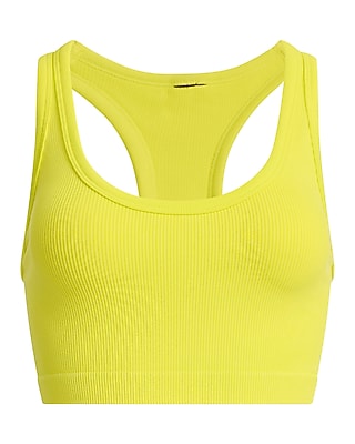 Body Contour Seamless Ribbed Racerback Washed Cropped Tank