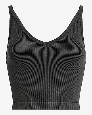 Body Contour Seamless Ribbed Washed V-Neck Cami