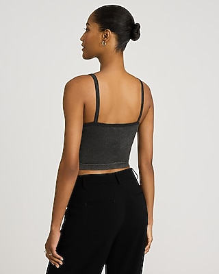 Body Contour Seamless Ribbed Washed V-Neck Cami