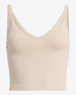 Body Contour Seamless Ribbed Washed V-Neck Cami