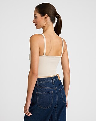 Body Contour Seamless Ribbed Washed V-Neck Cami