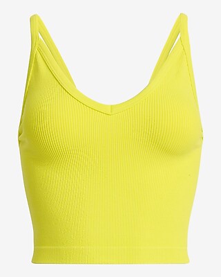 Body Contour Seamless Ribbed Washed V-Neck Cami