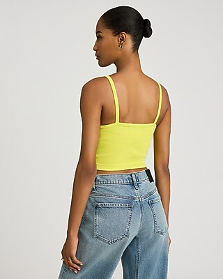 Body Contour Seamless Ribbed Washed V-Neck Cami