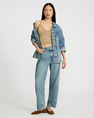 Body Contour Seamless Ribbed Washed V-Neck Cami