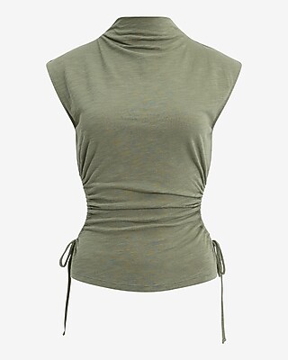Mock Neck Side Tie Cutout Tank - image 5