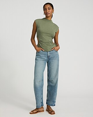 Mock Neck Side Tie Cutout Tank - image 4