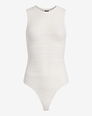 Sheer Lace Crew Neck Sleeveless Bodysuit - image 5