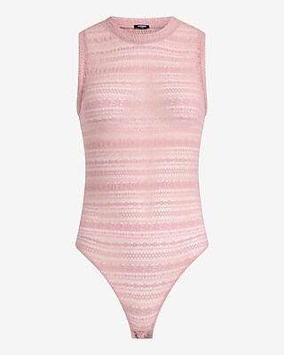 Sheer Lace Crew Neck Sleeveless Bodysuit - image 5