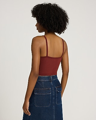 Body Contour Seamless Ribbed V-Neck Cami