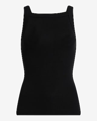 Fitted Ribbed Square Neck Tank
