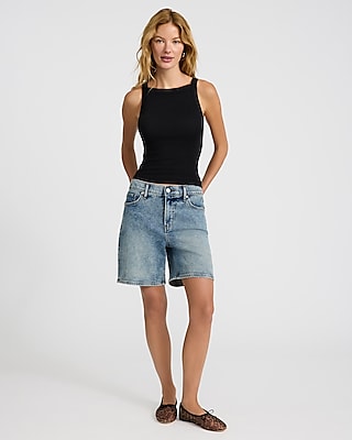 Fitted Ribbed Square Neck Tank