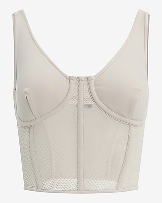 Mesh V-Neck Corset Tank