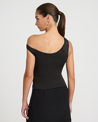 Asymmetrical Off The Shoulder Hardware Tank