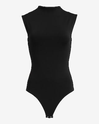 Body Contour High Compression Mock Neck Cap Sleeve Bodysuit