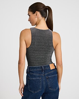 Shine High Neck Sleeveless Bodysuit