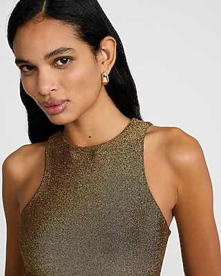 Shine High Neck Sleeveless Bodysuit