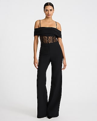 Lace Off The Shoulder Corset Bodysuit