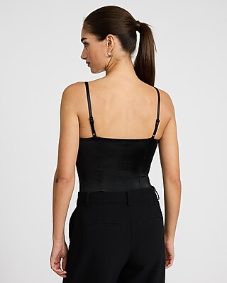 Body Contour Satin Sweetheart Sleeveless Corset Bodysuit