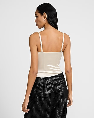 Body Contour Satin Sweetheart Sleeveless Corset Bodysuit