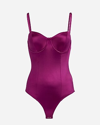 Body Contour Satin Sweetheart Sleeveless Corset Bodysuit