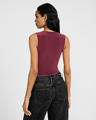 Crew Neck Sleeveless U-Wire Bodysuit