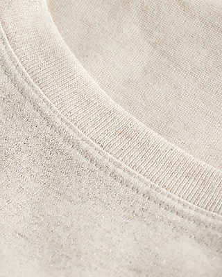 Linen-Blend Shine Crew Neck Muscle Tank