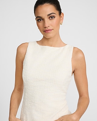 Tweed Boat Neck Tank