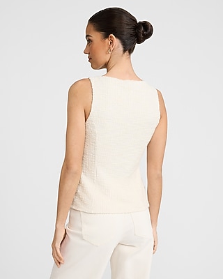 Tweed Boat Neck Tank