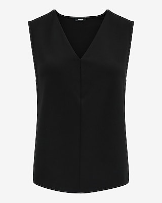 Signature Crepe V-Neck Tank