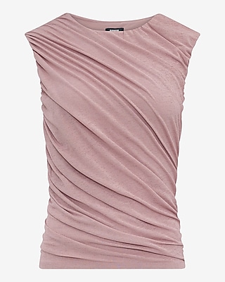 Ruched Crepe Crew Neck Tank - image 4