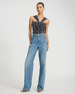 Polka Dot Mesh Ruched Halter Top - image 3