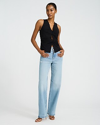 Crepe V-Neck Twist Front Tank