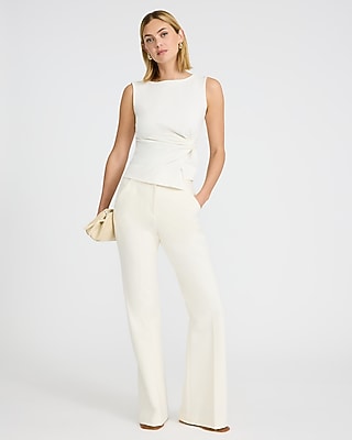 Studio Stretch Crepe Twist Waist Tank