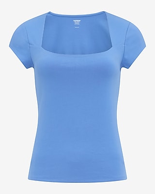 Body Contour Light Compression Stretch Cotton Cap Sleeve Tee