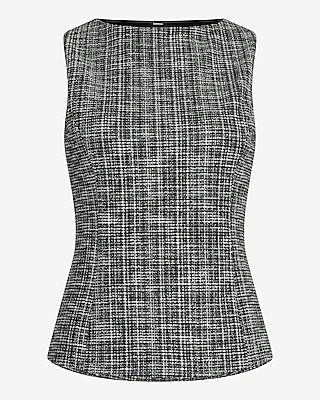Tweed Boat Neck Tank