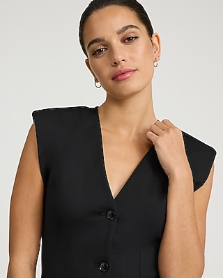 Signature Ponte V-Neck Seamed Vest Top