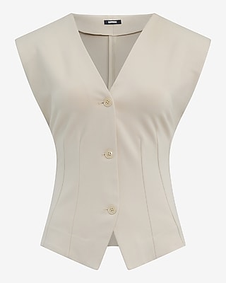 Signature Ponte V-Neck Seamed Vest Top