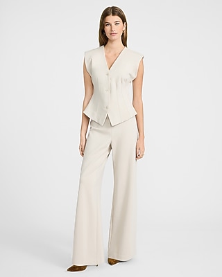 Signature Ponte V-Neck Seamed Vest Top
