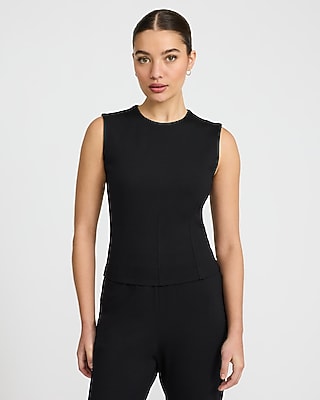 Signature Ponte Crew Neck Seamed Tank